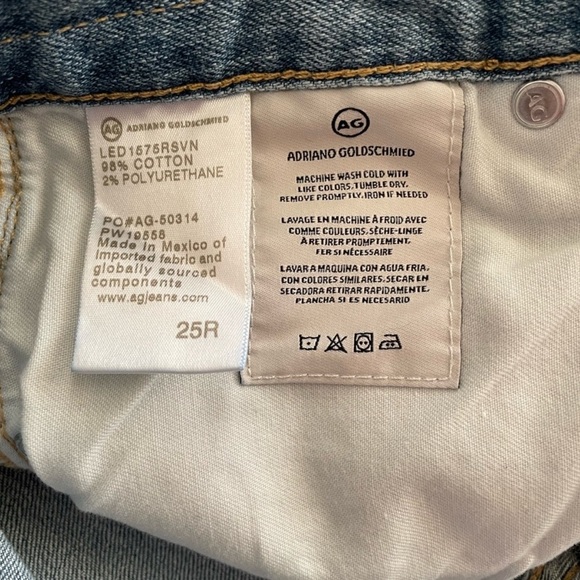 NWT AG Adriano Goldschmied Jeans Ex-Boyfriend Slim, 25waist Slouchy Style - Picture 8 of 10